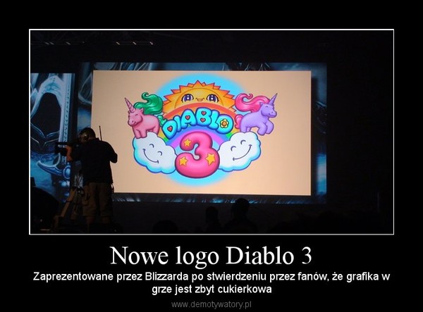 Nowe logo Diablo 3 – Zaprezentowane przez Blizzarda po stwierdzeniu przez fanów, że grafika wgrze jest zbyt cukierkowa 