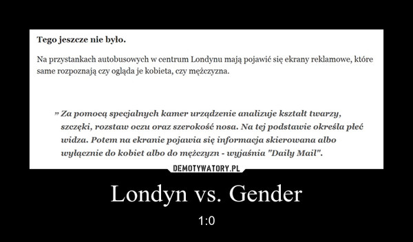 Londyn vs. Gender