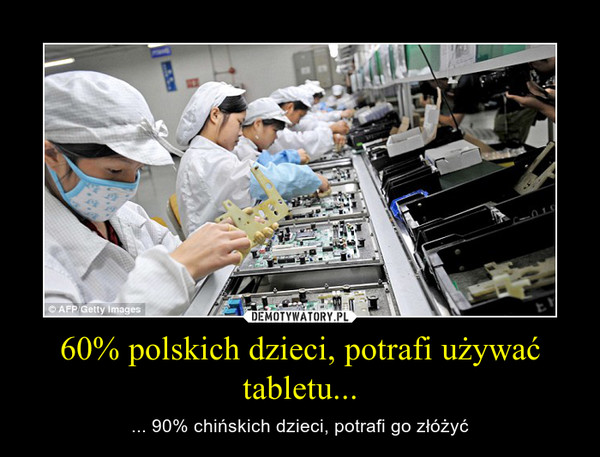 60% polskich dzieci, potrafi używać tabletu...