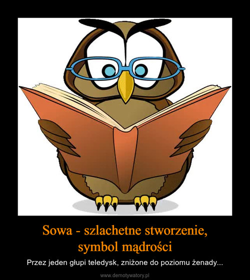 Sowa - szlachetne stworzenie,
symbol mądrości
