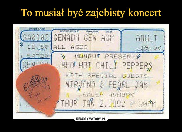  –  red hot chili peppers nirvana pearl jam