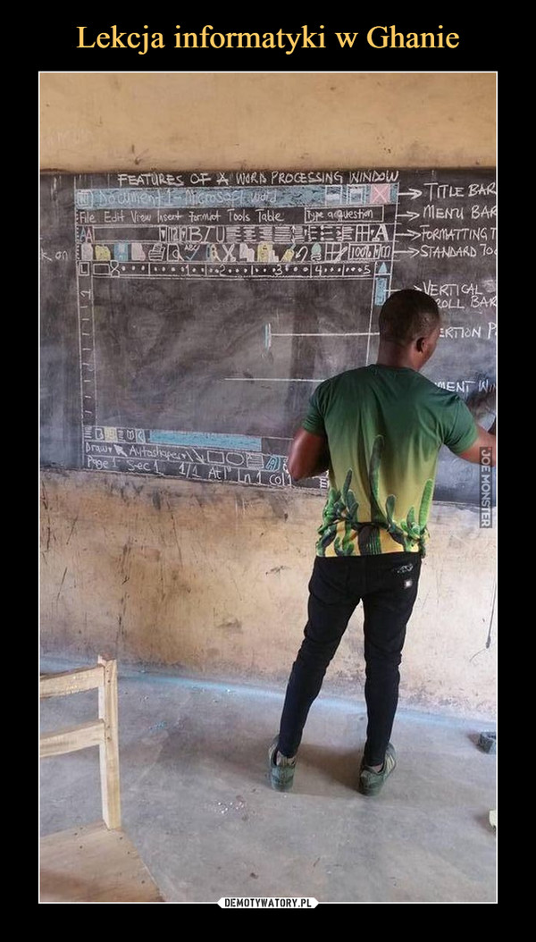 Lekcja informatyki w Ghanie