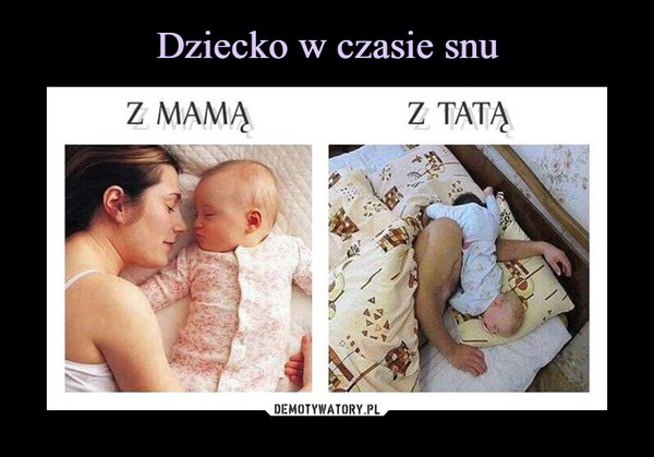  –  Dziecko w czasie snu z mamą z tatą