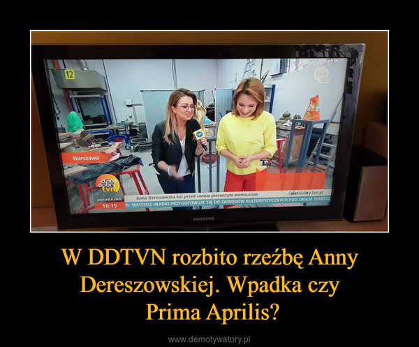 W DDTVN rozbito rzeźbę Anny Dereszowskiej. Wpadka czy Prima Aprilis? –  
