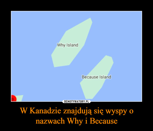 W Kanadzie znajdują się wyspy o nazwach Why i Because –  