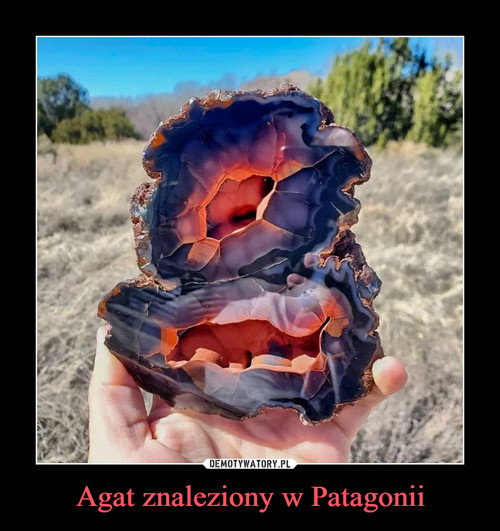 Agat znaleziony w Patagonii