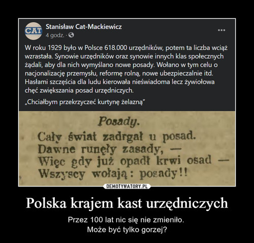Polska krajem kast urzędniczych