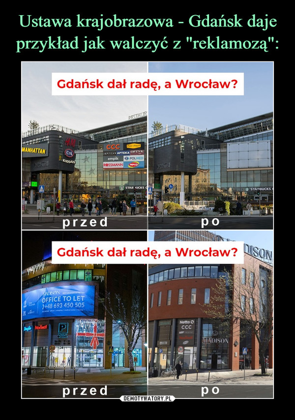 Ustawa krajobrazowa - Gdańsk daje przykład jak walczyć z "reklamozą":