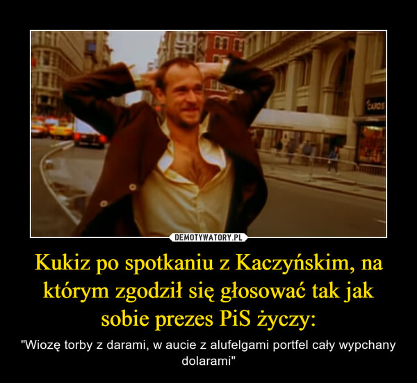 Kukiz po spotkaniu z Kaczyńskim, na którym zgodził się głosować tak jak sobie prezes PiS życzy: