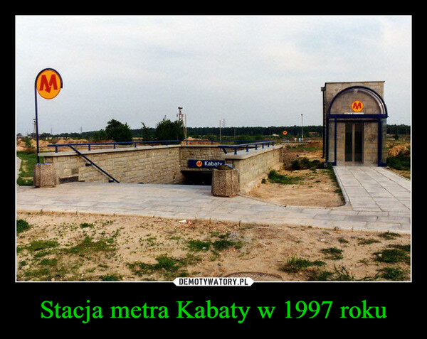 Stacja metra Kabaty w 1997 roku –  