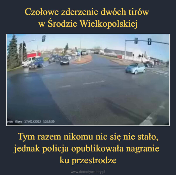 Tym razem nikomu nic się nie stało, jednak policja opublikowała nagranie ku przestrodze –  