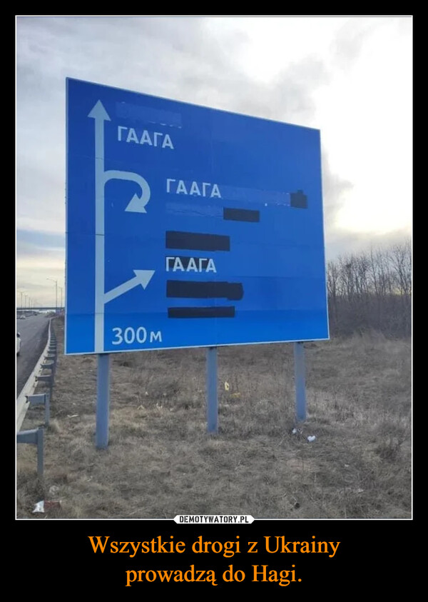 Wszystkie drogi z Ukrainyprowadzą do Hagi. –  