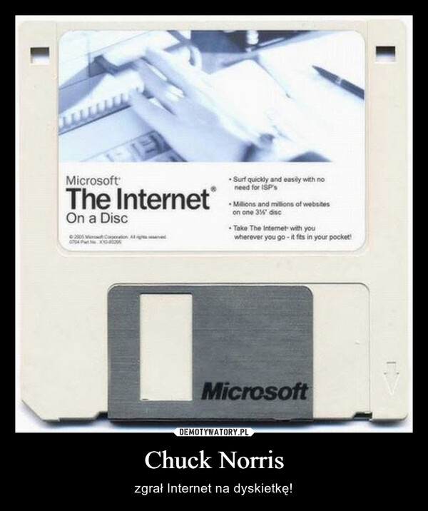 Chuck Norris – zgrał Internet na dyskietkę! 