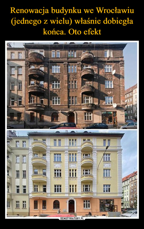 Renowacja budynku we Wrocławiu (jednego z wielu) właśnie dobiegła końca. Oto efekt
