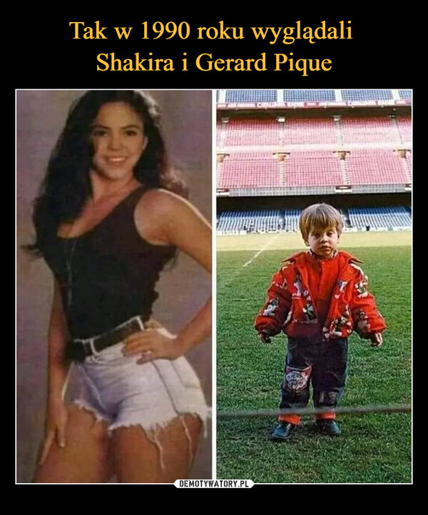 Tak w 1990 roku wyglądali 
Shakira i Gerard Pique