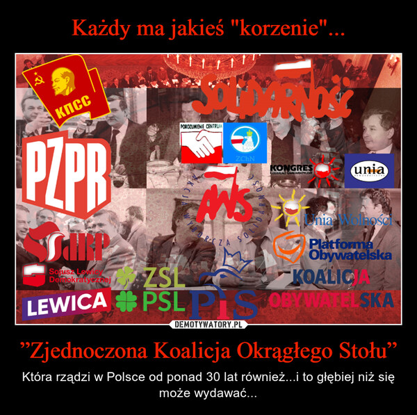 ”Zjednoczona Koalicja Okrągłego Stołu” – Która rządzi w Polsce od ponad 30 lat również...i to głębiej niż się może wydawać... 