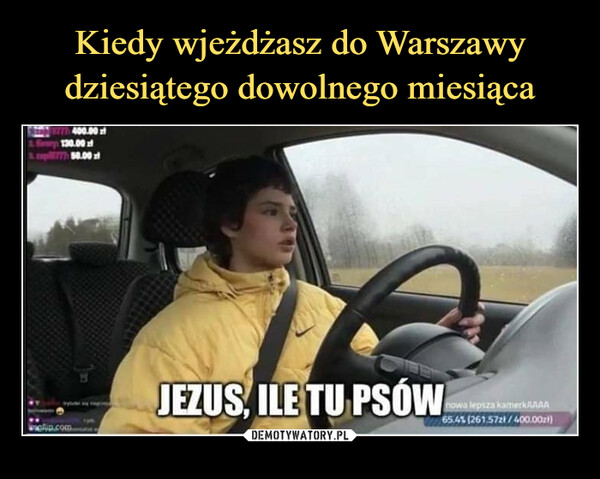 Kiedy wjeżdżasz do Warszawy dziesiątego dowolnego miesiąca