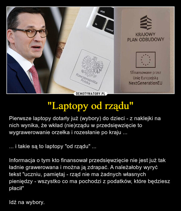 "Laptopy od rządu"