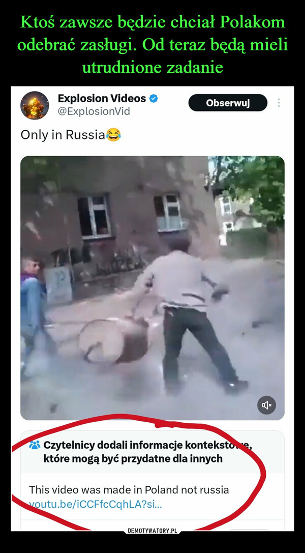  –  Explosion Videos@ExplosionVidOnly in RussiaObserwujCzytelnicy dodali informacje kontekstowe,które mogą być przydatne dla innychThis video was made in Poland not russiayoutu.be/iCCFfcCqhLA?si...ㅁ